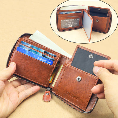 Billetera Corta de Cuero para Hombre con Protección Antirrobo y Cierre Seguro - Image 12