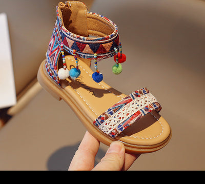 Sandalias de Vacaciones Étnicas y Estilo Internacional para Niñas - Image 32
