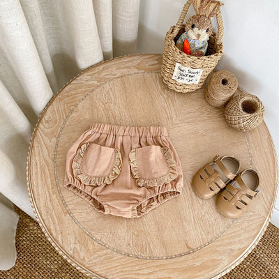 Conjunto de Dos Piezas para Bebé Niña con Blusa de Mangas Volantes y Bloomer - Image 11