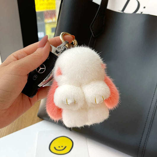 Llavero Colgante Conejo Peluche Mink Red Viral - Image 46