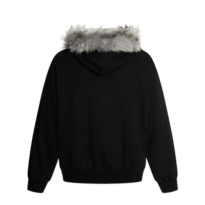 Suéter Cardigan con Cuello de Piel y Cierre de Cremallera - Image 16