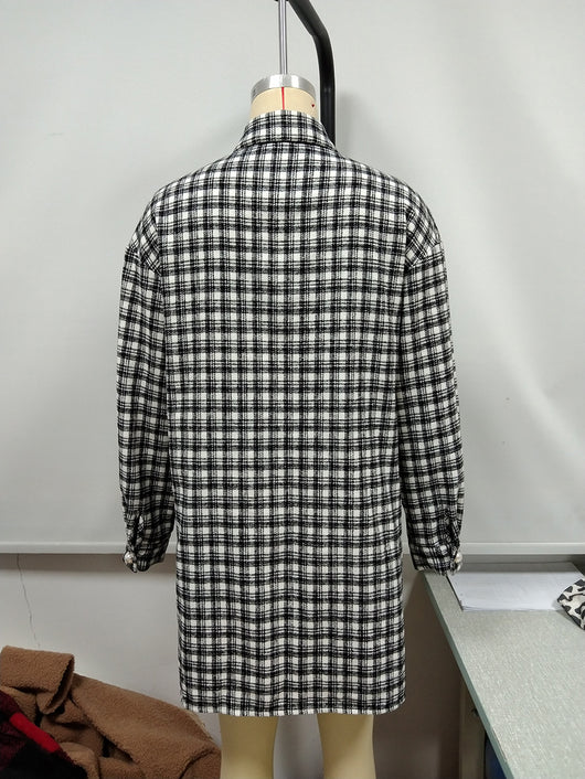 Chaqueta Camisa Cuadros Clásica de Largo Medio - Image 19