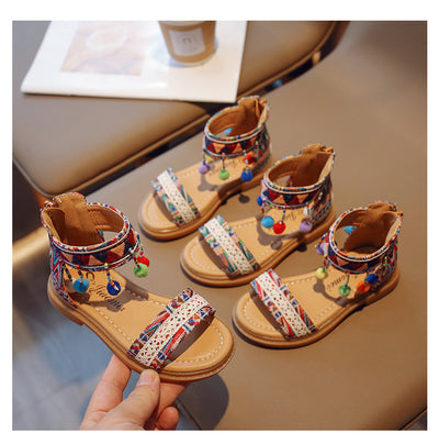 Sandalias de Vacaciones Étnicas y Estilo Internacional para Niñas - Image 14