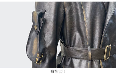 Chaqueta de Cuero para Motociclista Talla Grande - Image 28