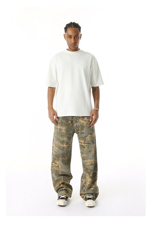 Jeans Rectos Estilo Camuflaje Lavado Clásico - Image 20