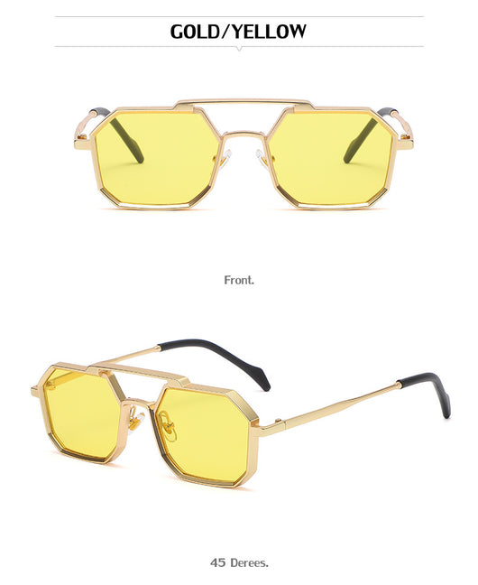 Gafas de Sol Steampunk Marco Poligonal Compacto - Image 29