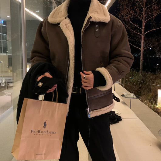 Abrigo de Invierno para Hombre con Lana de Cordero Integrada y Algodón Acolchado Reforzado - Image 36