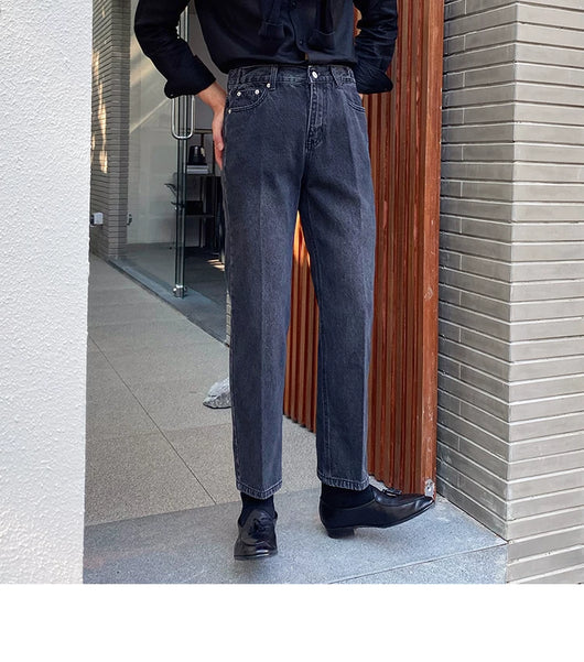 Jeans Slim Fit Estilo Retro Británico para Hombre - Image 71