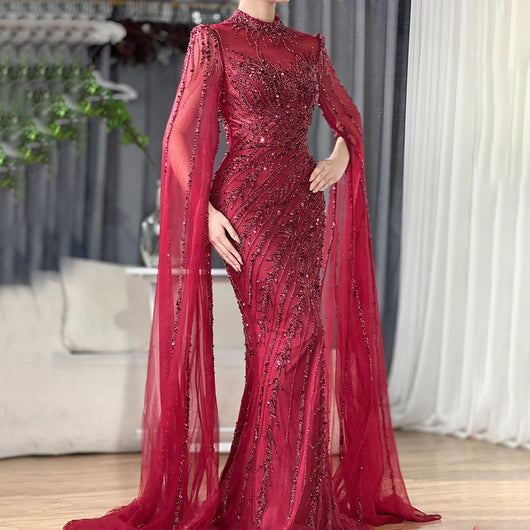 Vestido de Gala Elegante con Mangas Volantes y Falda Sirena - Image 28