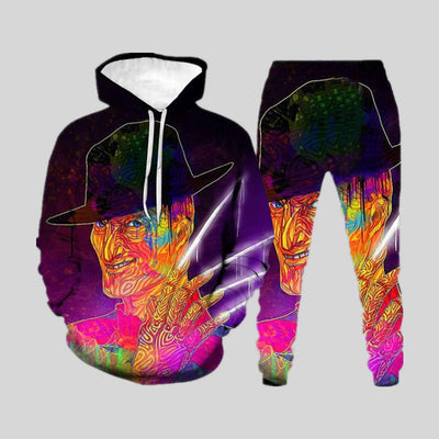 Conjunto de Sudadera y Pantalón Holgado con Impresión Digital 3D - Image 20