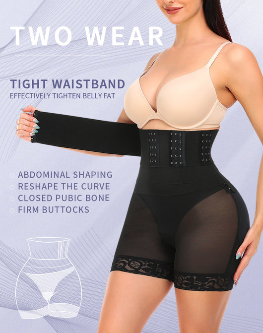 Pantalones de Compresión Abdominal con Cierre de Hebilla para Talla Grande - Image 49