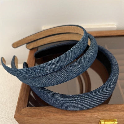 Diadema Retro de Tela Denim con Estilo Minimalista - Image 23