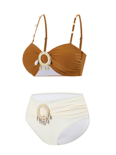 Bikini Dividido con Borlas para Playa y Aguas Termales - Image 11