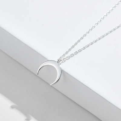 Collar Colgante Luna Minimalista en Plata de Ley - Image 11