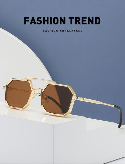 Gafas de Sol Steampunk Marco Poligonal Compacto - Image 16