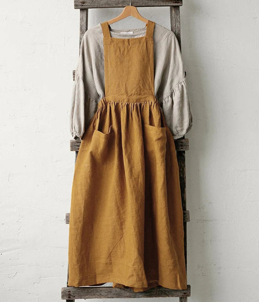 Falda Lino Francesa Diseño Exclusivo con Bolsillos Dobles para Mujer - Image 11
