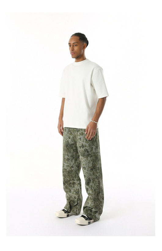 Jeans Rectos Estilo Camuflaje Lavado Clásico - Image 58