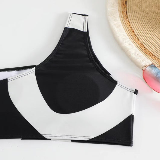 Bikini Asimétrico con Falda Envolvente - Diseño Sexy de Una Hombrera - Image 9