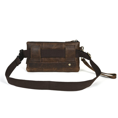 Bolsa de Pecho de Cuero Curtido al Vegetal para Hombre - Estilo Viajero - Image 40
