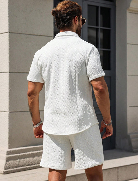 Camisa Casual Suelta de Manga Corta para Hombre - Image 25