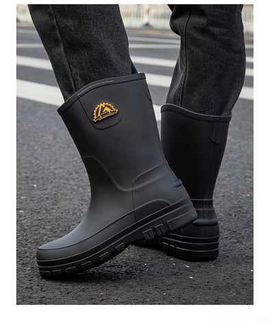 Botas de Lluvia Impermeables para Hombre con Tubo Medio y Suela Antideslizante - Image 20