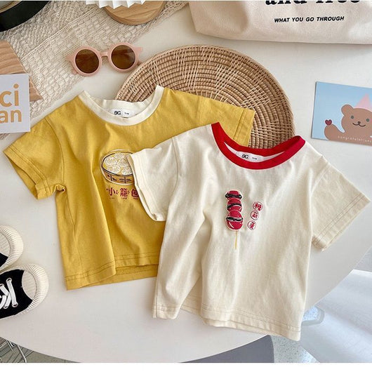 Playera Casual de Niña Manga Corta Cuello Redondo - Versátil para Verano - Image 24