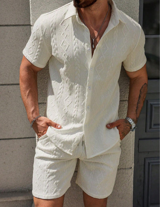 Camisa Casual Suelta de Manga Corta para Hombre - Image 23