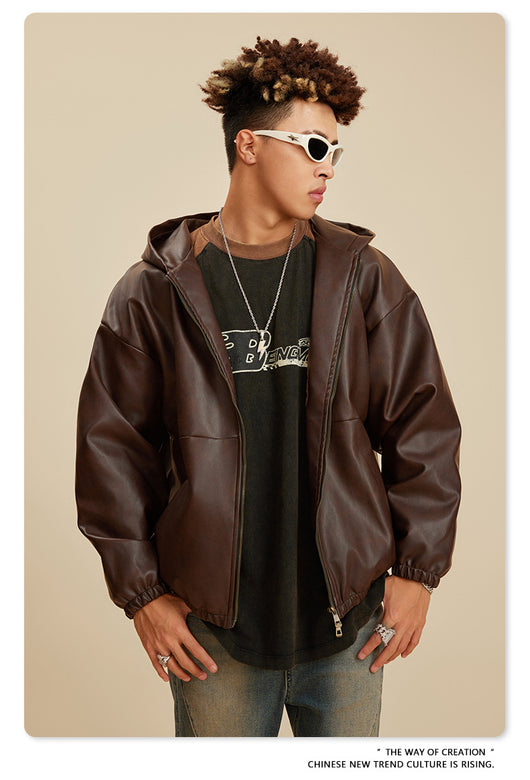 Chaqueta de Cuero Vintage Americana - Estilo Retro Clásico - Image 13