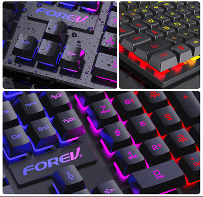Teclado Retroiluminado 104 Teclas para Gamers con Ratón Portátil - Image 23