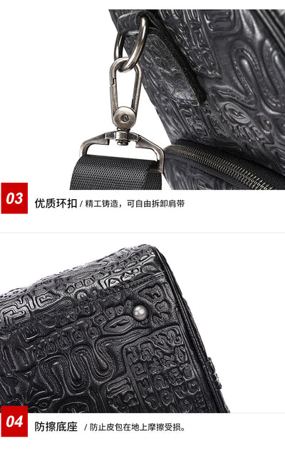Bolso para Hombre con Diseño Embosado Retro - Image 13