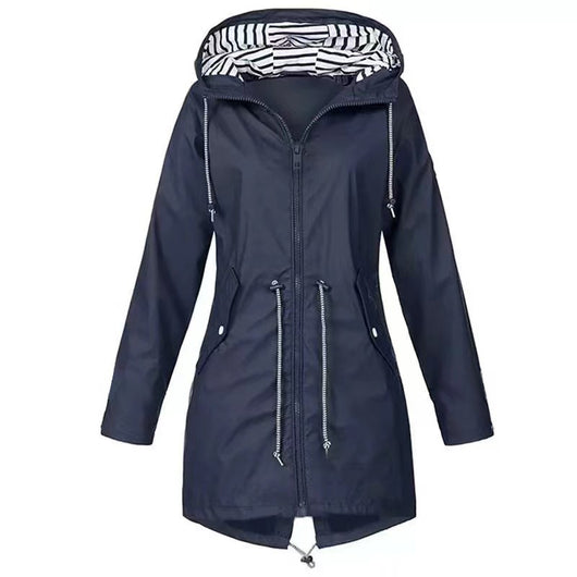 Impermeable Ligero para Mujer - Chaqueta Trench Transpirable con Cordón - Image 13