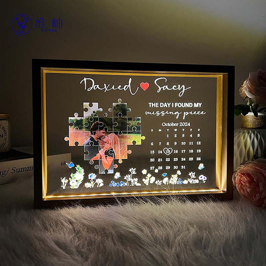 Marco de Fotos LED con Puzzle Personalizado - Edición Conmemorativa - Image 8