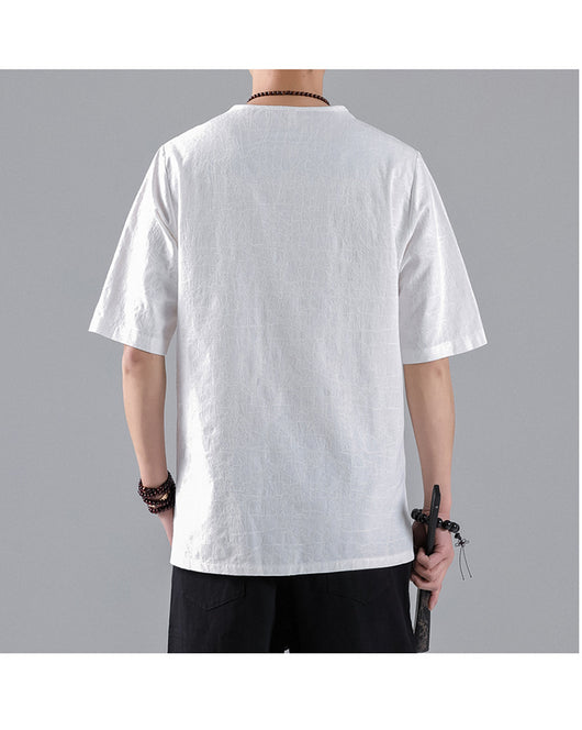 Camiseta Retro Jacquard Cuello Redondo para Hombre - Image 23