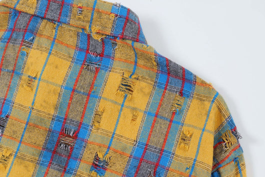 Camisa Vintage con Detalles Perforados - Estilo Personalidad - Image 19