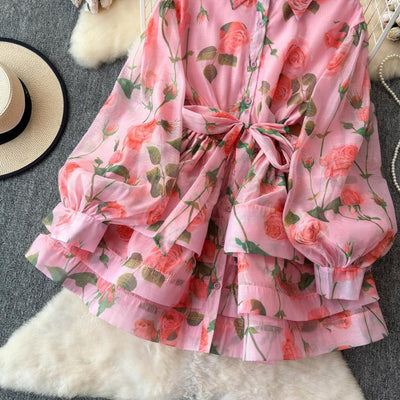 Jumpsuit Elegante con Cintura Ajustable, Volantes Escalonados y Detalles de Encaje Retro - Image 13