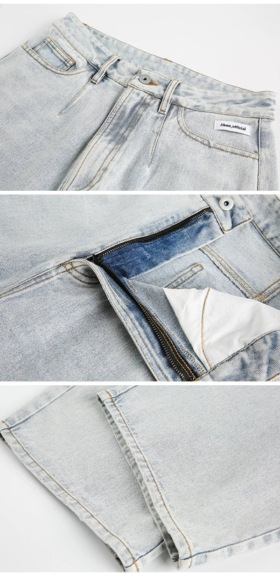 Jeans de Trabajo Pesado para Mujer con Detalles Vintage Estampados - Image 13