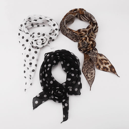 Pañuelo de Seda Estampado Leopardo y Lunares - Diseño Premium Rosa - Image 22