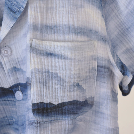 Pijama Corto para Hombre en Crepe de Algodón Doble Hilado - Image 17