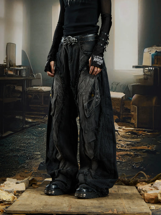 Jeans Holgados Desgastados con Bordes Crudos Estilo Urban - Image 20