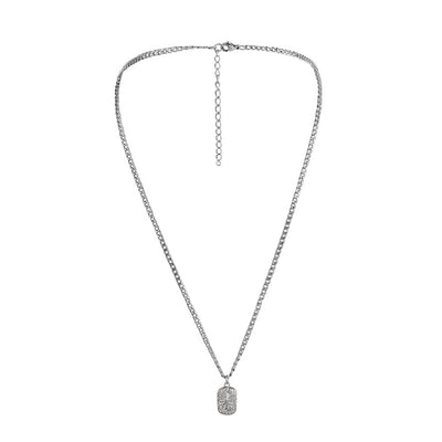 Collar Minimalista Cuadrado Acero Inoxidable para Hombre - Image 15