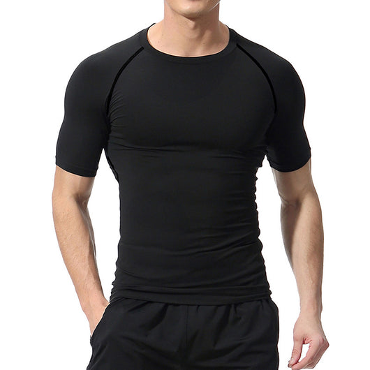 Playera de Compresión Estampado Espada Manga Corta Verano Hombre - Image 44