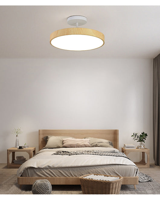 Lámpara de Techo Minimalista con Textura de Madera - Image 15