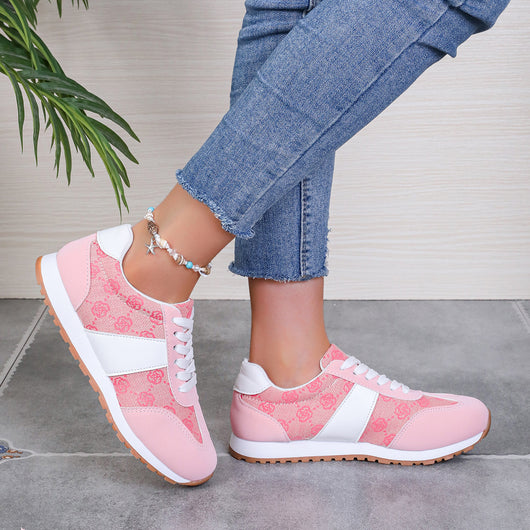 Zapatos Casuales Oversize para Mujer con Encaje Floral y Cordones - Image 17