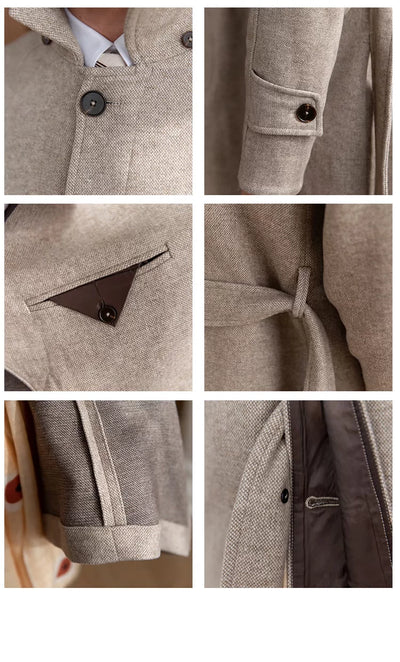 Abrigo Lana Inglesa Casual Largo Invierno - Image 12
