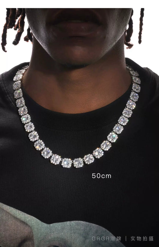 Collar de Oro Blanco 18K con Diamantes de Azúcar de Roca - Image 17