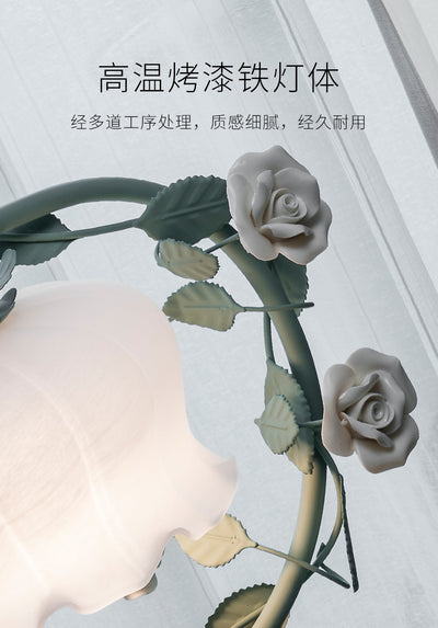Lámpara de Mesita Retro con Flores Idílicas para Dormitorio - Image 14