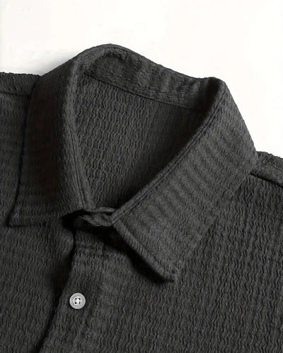 Camisa Casual de Manga Corta Holiday Leisure sin Arrugas para Hombre - Image 53