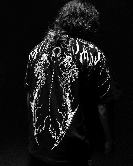 Playera Holgada de Algodón Talla Grande Estilo Oscuro - Image 38
