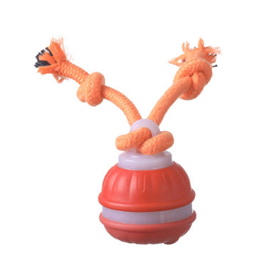 Blue pet toy with a spherical base and two knotted ropes, labeled as a "Second generation blue bird call" toy. - Image 20