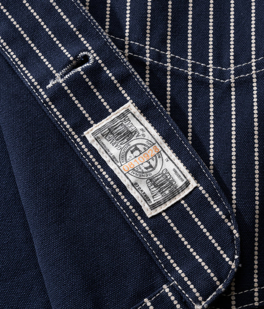 Chaqueta Motociclista Denim a Rayas con Múltiples Bolsillos - Image 10